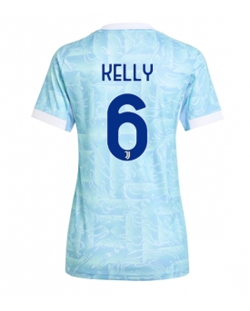 Juventus Lloyd Kelly #6 Maglia Gara Trasferta Repliche 2025-26 Donna Maniche Corte